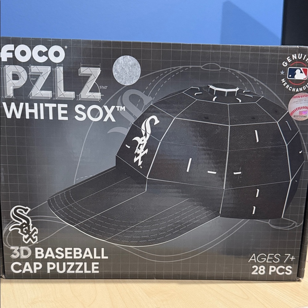 FOCO White Sox 3D Baseball Cap Puzzle - Black